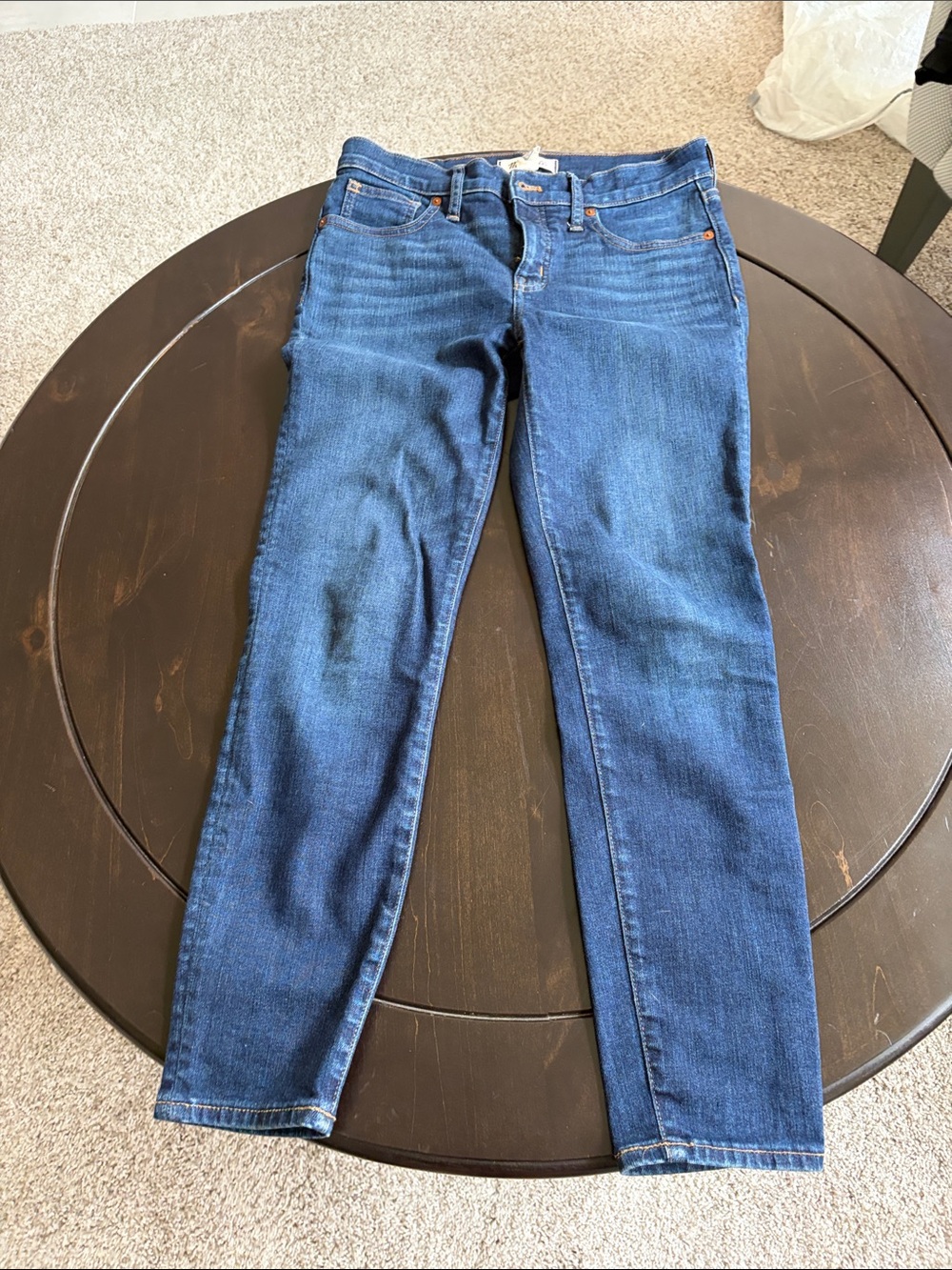 Madewell Women's Dark Blue Skinny Jeans - Picture 1 of 6